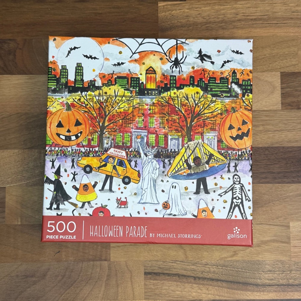 Galison Michael Storrings Halloween Parade 500 Piece Puzzle NYC 20x20 2022